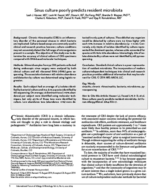 Publications Demonstrating the impact of NGS in ENTpreview image